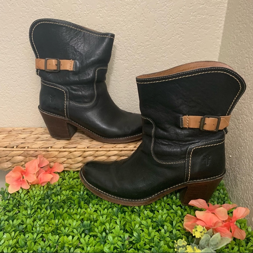 Frye Carmen ankle boots with harness
